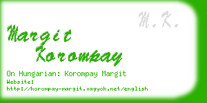 margit korompay business card